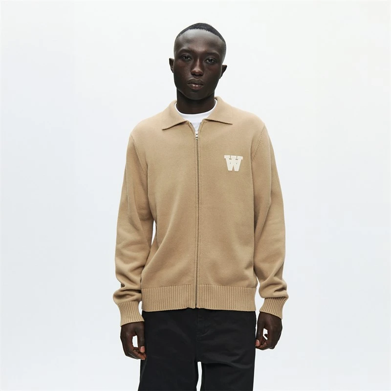 Wood Wood Mens Tay Zip Cardigan Ermine