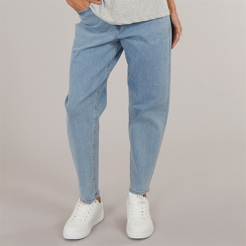 JJXX Womens Lisbon High Waist Mom Jeans Light Blue Denim