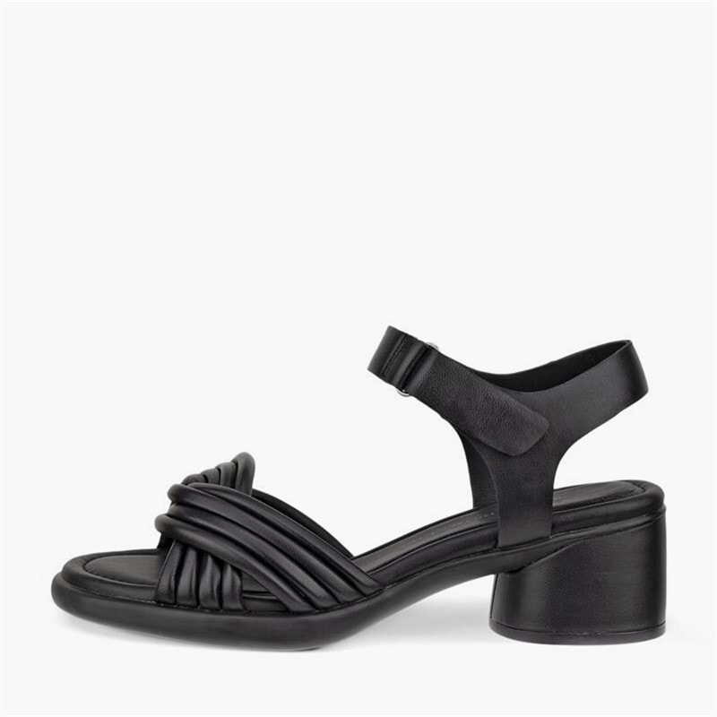 ECCO Womens Sculpted 36 Tube Leather Heeled Sandals Black