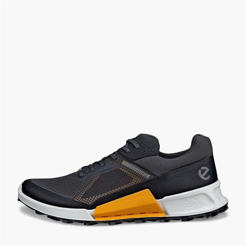 ECCO Mens Biom 2.1 X Country Trail Trainers Black/Magnet/Sunrise