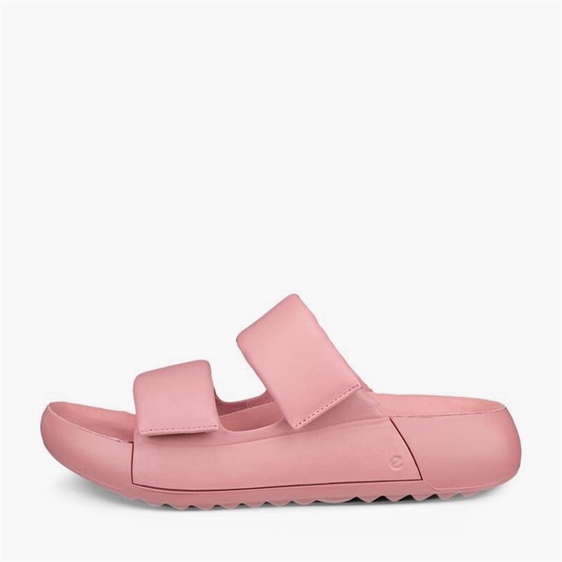 ECCO Womens Cozmo Leather Dual Strap Sandals Old Rose