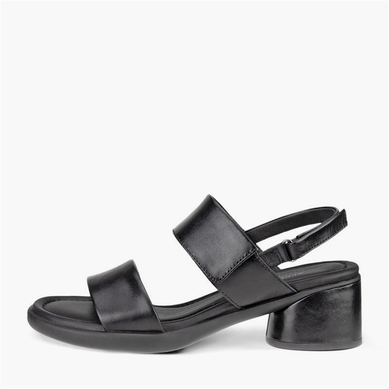 ECCO Womens Sculpted LX Leather Heeled Sandals Black