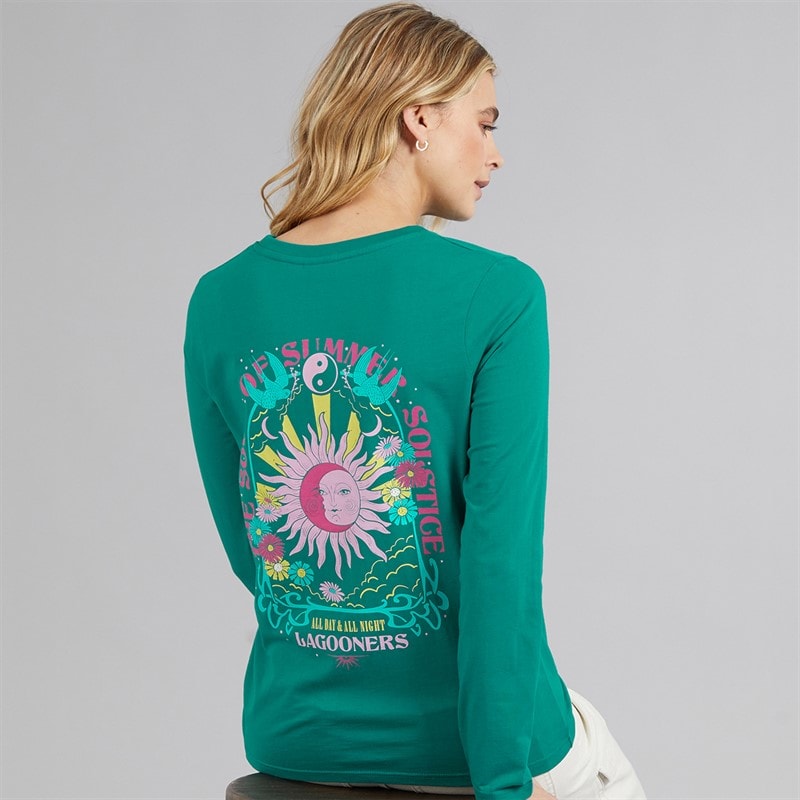 Lagooners Womens Airdrie Long Sleeve T-Shirt Teal