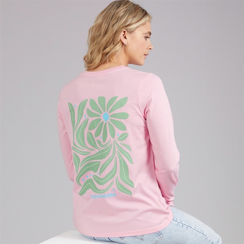 Lagooners Womens Primrose Path Long Sleeve T-Shirt Light Pink