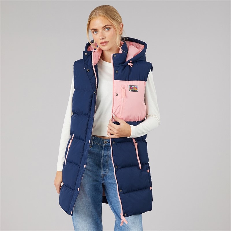 Lagooners Womens Liatris Long Gilet Navy