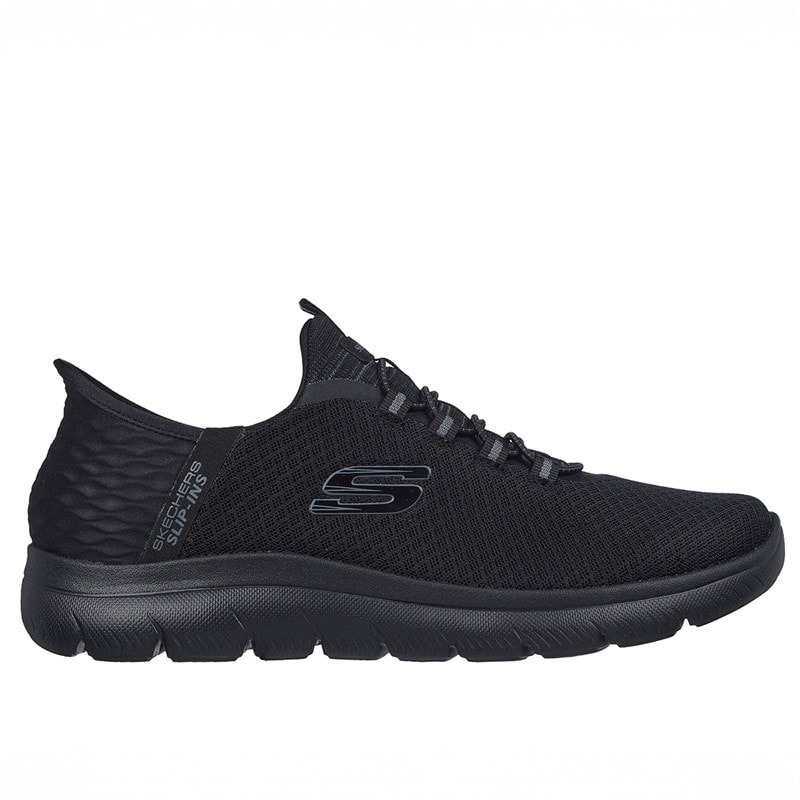 SKECHERS Mens Summit Slip-Ins High Range Sneakers Black