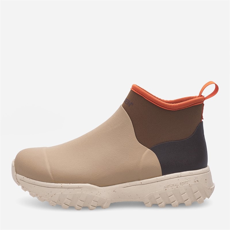 Woden Womens Irene Waterproof Rubber Boots 259 Coffee Cream Multi