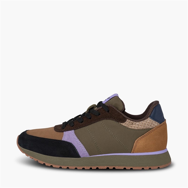 Woden Womens Ronja Sneakers 214 Dark Olive/Orchid