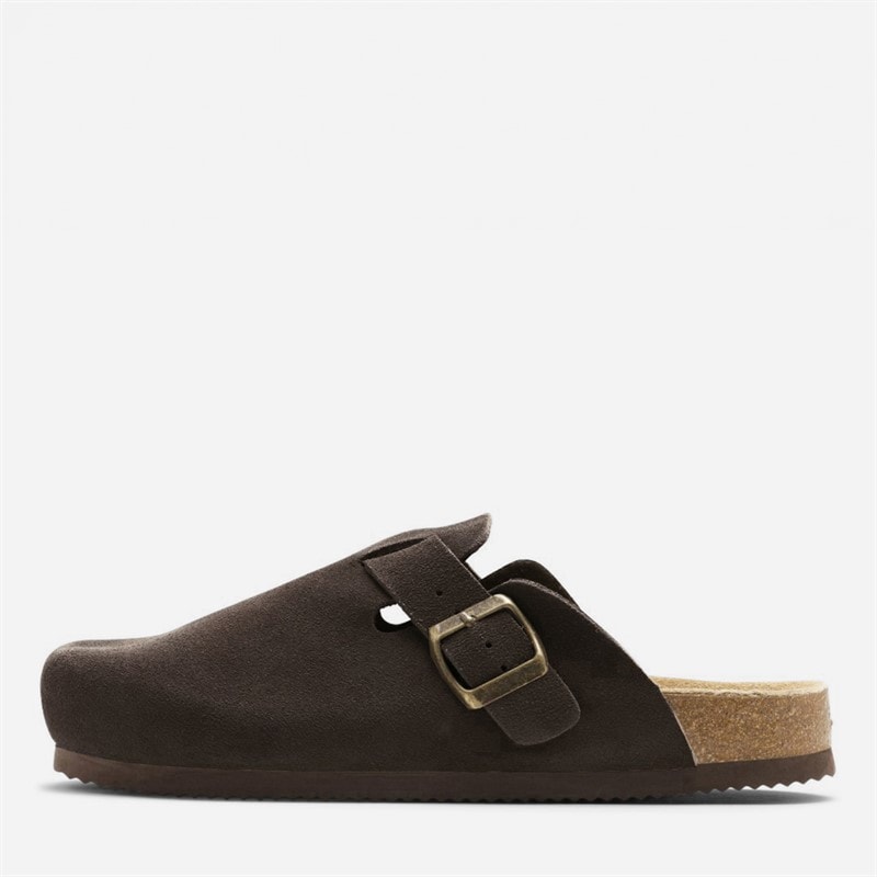 CPH Comfort Bio Clogs Suede Sandals Dark Brown
