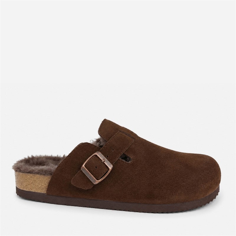 CPH Comfort Suede Lined Bio Clogs Dark Brown