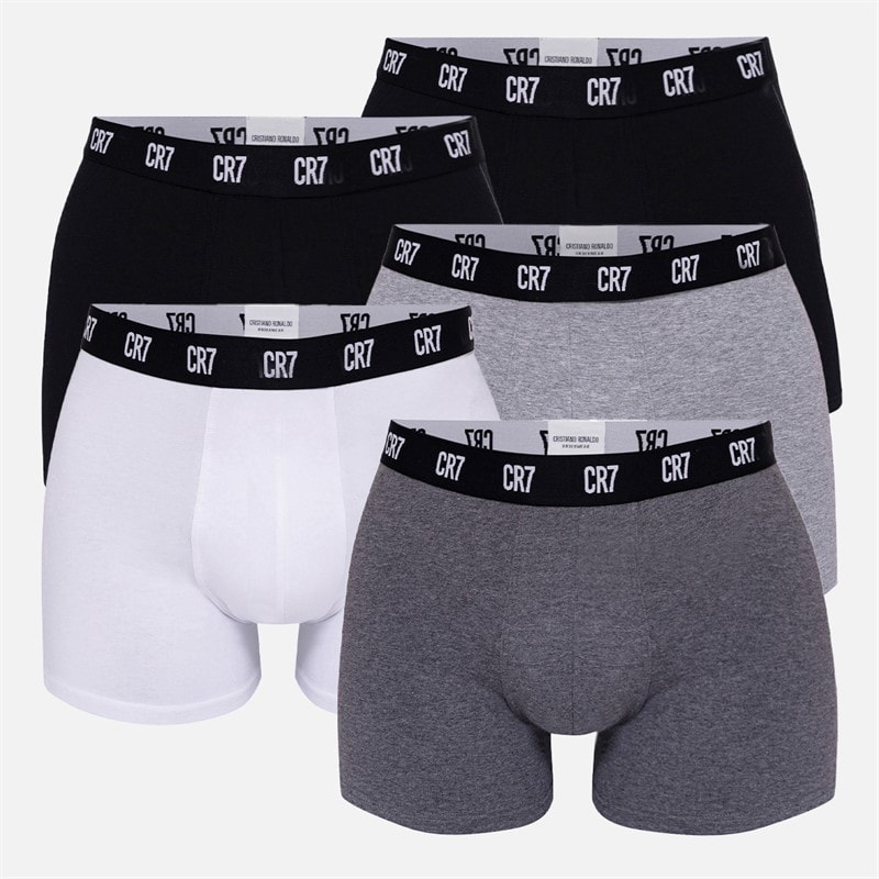 CR7 Mens Basic Five Pack Trunks Multicolour