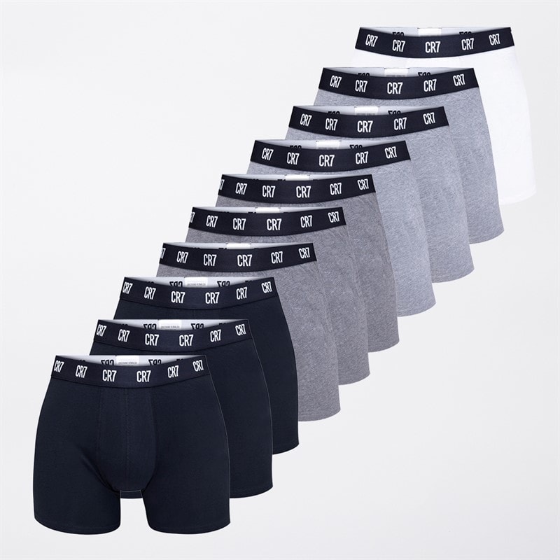 CR7 Mens Ten Pack Trunks Multicolour